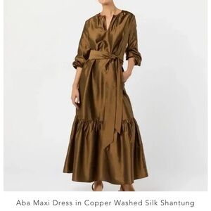Ann Mashburn Aba Copper Maxi Dress. Size XS. NWT